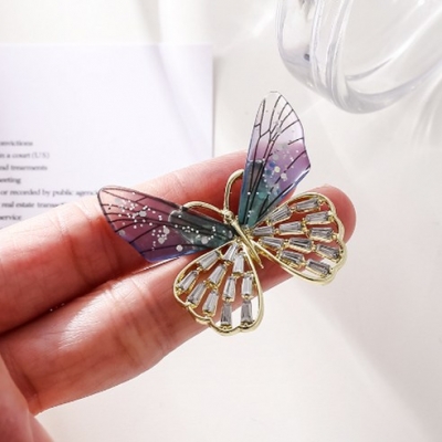 []175. 라일리 오리엔탈 블루 나비 브로치 2종 세트