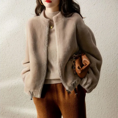 []203. 쩐쿠 이힝 스타일 밍크 숏 자킷