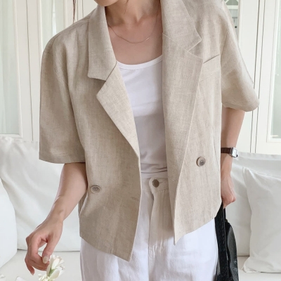 []674. 린넨 루즈핏 자켓